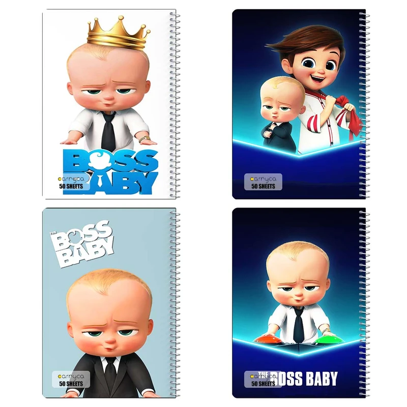 دفتر نقاشي 50 برگ کارنيکا طرح بچه رئیس The Boss Baby کد 52295 مجموعه 4 عددی