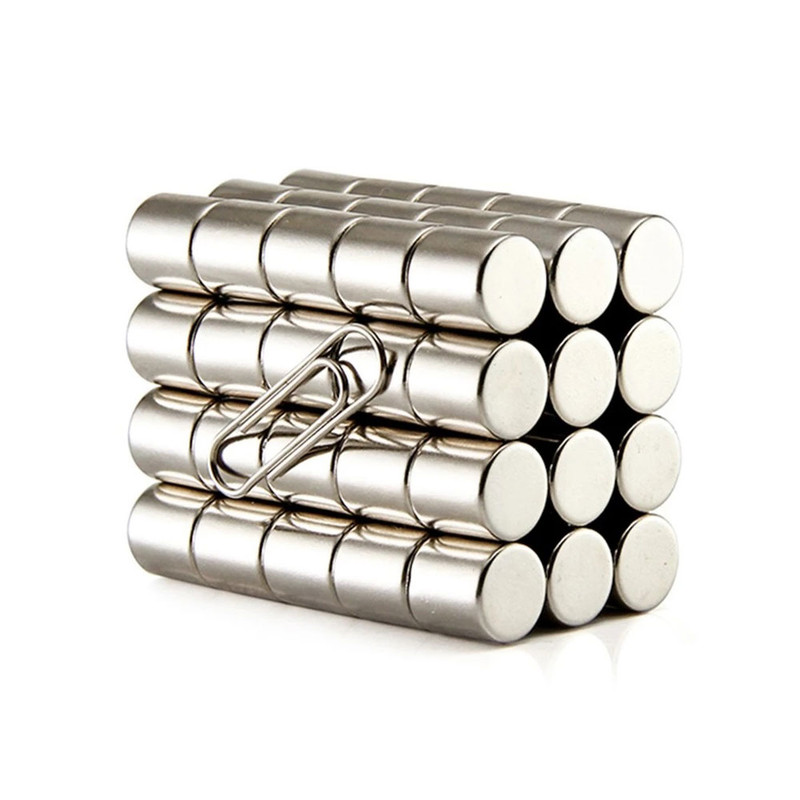 آهن ربا مدل نئودیمیوم استوانه D10x10mm بسته 8عددی