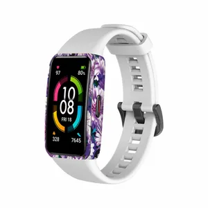 MAHOOT Purple-Flower Cover Sticker for Huawei band 6 Smartwatch