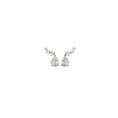 گوشواره طلا 18 عیار زنانه گالری شیدا مجد مدل ارمغان زیرکن
