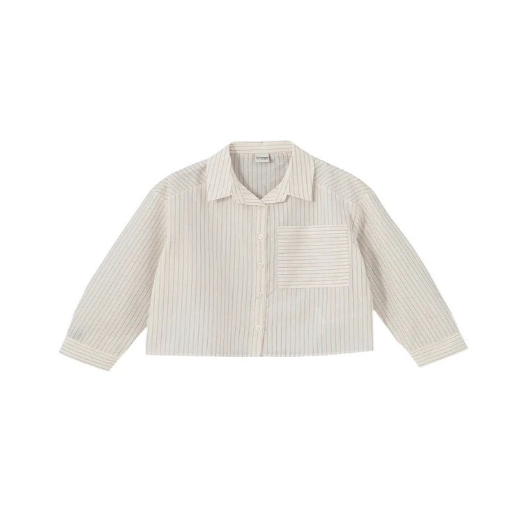 شومیز آستین بلند یقه برگردان دخترانه ال سی وایکیکی مدل S50509Z4