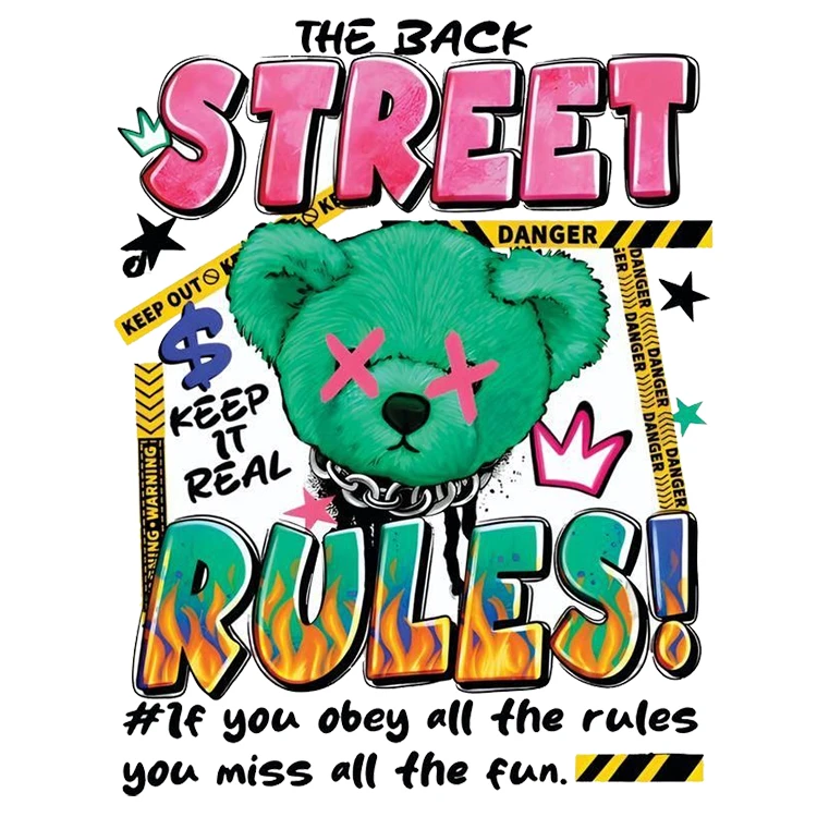 استیکر پارچه و لباس پاد آفرین مدل کارتونی کد S1336