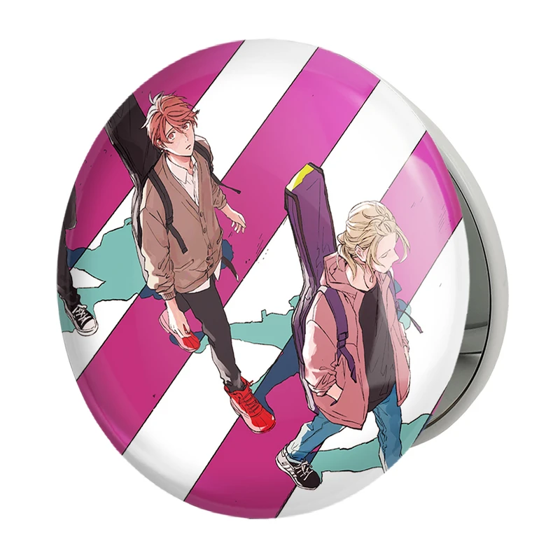 آینه جیبی خندالو طرح هاروکی و مافویو انیمه گیون Given مدل تاشو کد 13088 