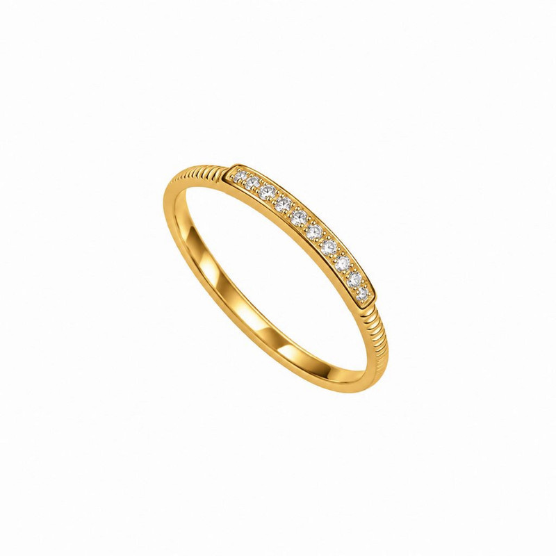 انگشتر طلا 18 عیار زنانه کیا گالری مدل فنری کد RM247