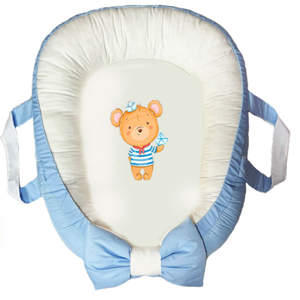 سرویس خواب سه تکه نوزاد ناریکو مدل گارد محافظ دار طرح خرس کد 0227