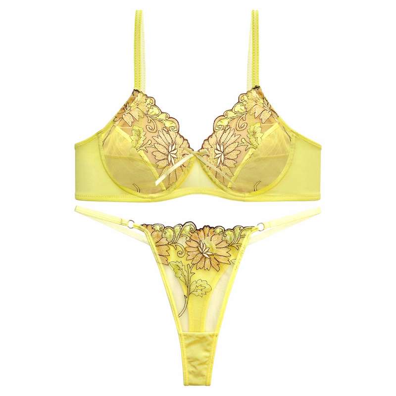 ست شورت و سوتین زنانه نوشه پوش کد 64001 رنگ زرد