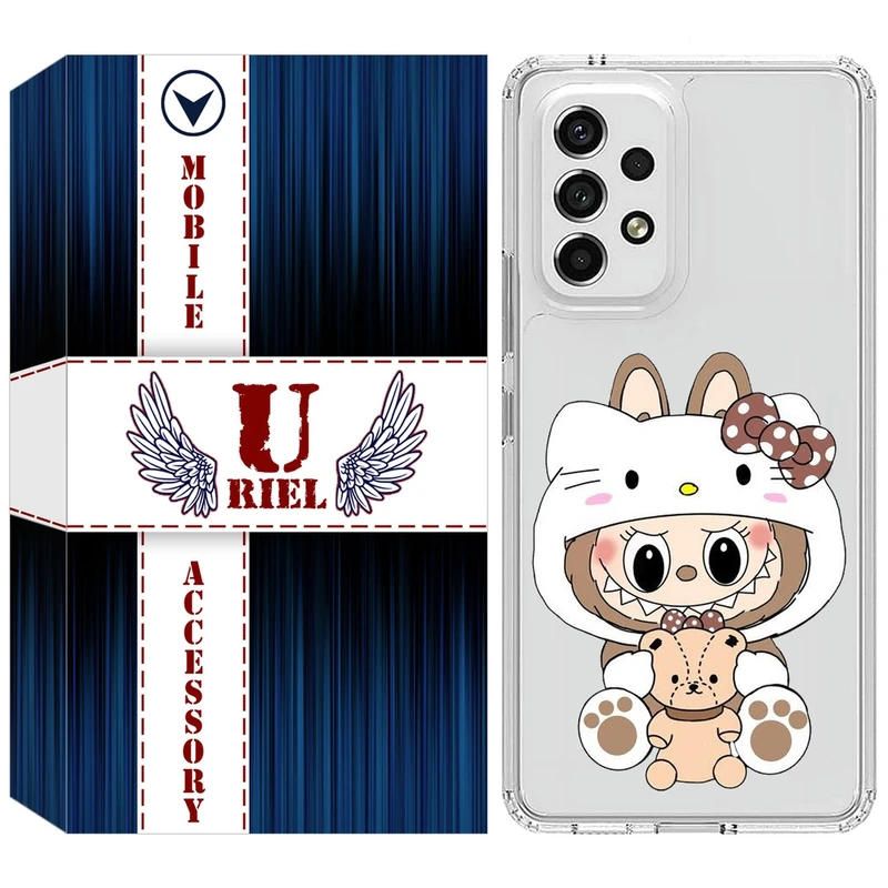 کاور یوریل قاب مدل Clear کد 124 طرح لبوبو Labubu مناسب برای گوشی موبایل سامسونگ Galaxy A13 4G