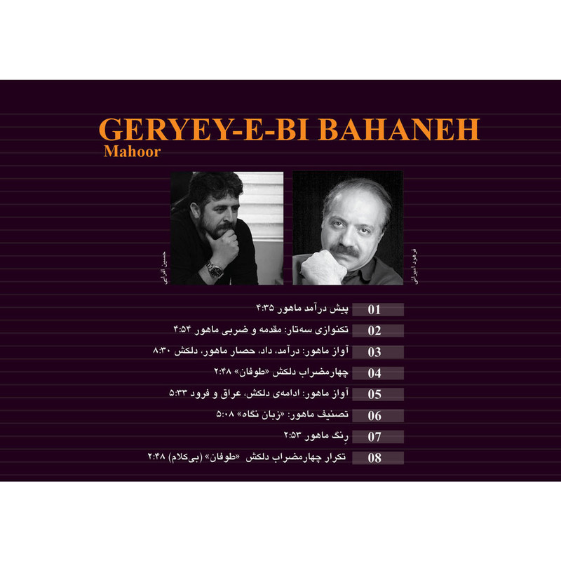 آلبوم موسیقی گریه بی‌بهانه اثر حسین افرایی
