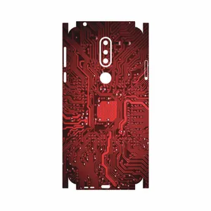 MAHOOT Red Printed Circuit Board-FullSkin Cover Sticker for Nokia 7.1