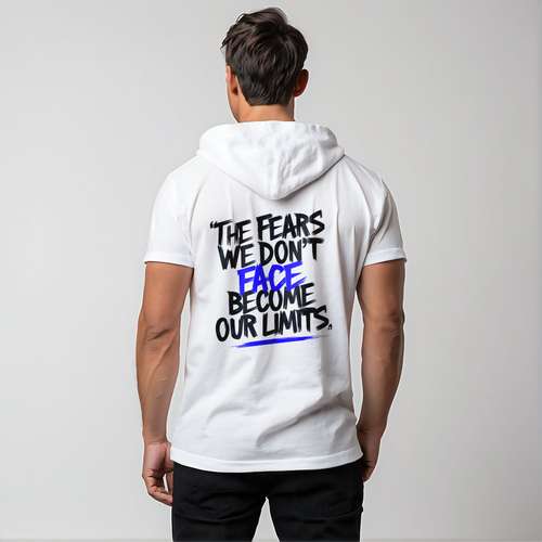 تی شرت کلاه دار مردانه مدل 14021207D رنگ سفید