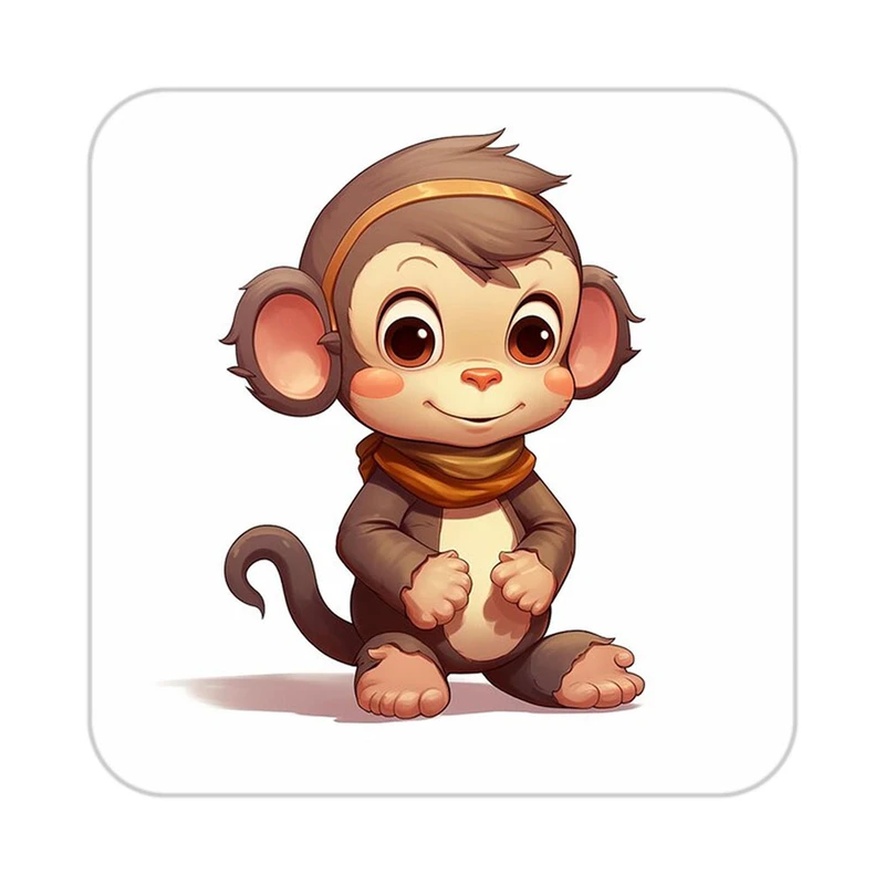 زیر لیوانی کاکتی طرح حیوانات کارتونی مدل mp28298