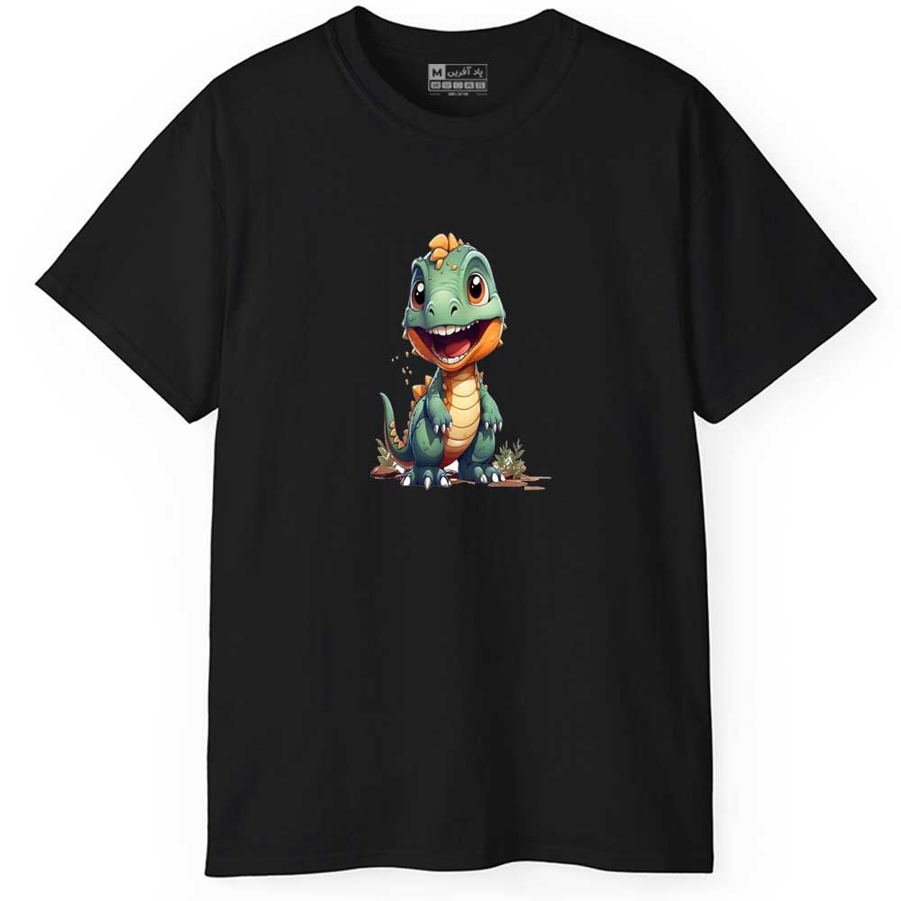 تی شرت آستین کوتاه مردانه پاد آفرین مدل اسپرت طرح بچه دایناسور کد 0637 -  - 6