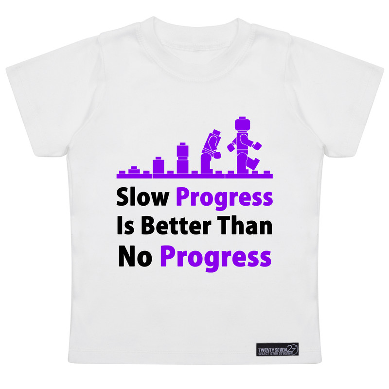 تی شرت آستین کوتاه دخترانه 27 مدل Slow Progress کد MH1415