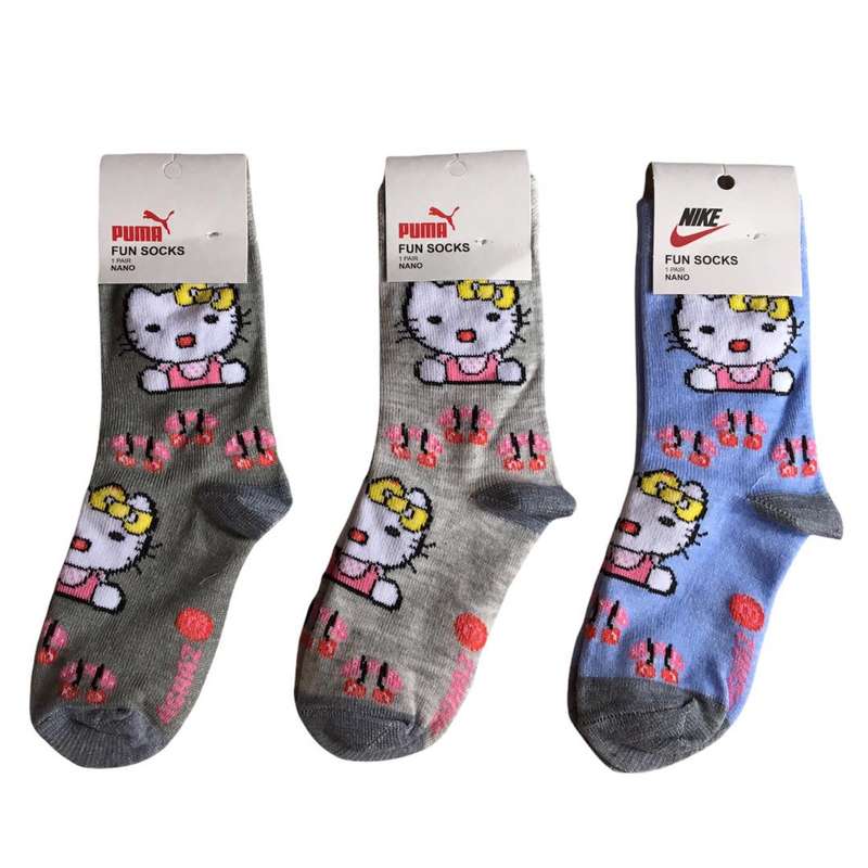 جوراب دخترانه مدل کیتی کد 7451529 مجموعه 3 عددی