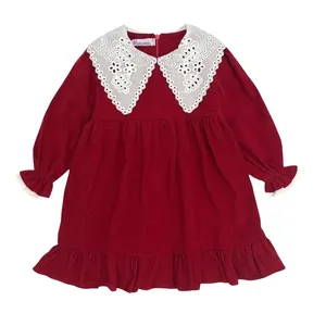 پیراهن آستین بلند یقه برگردان دخترانه مدل نارگل