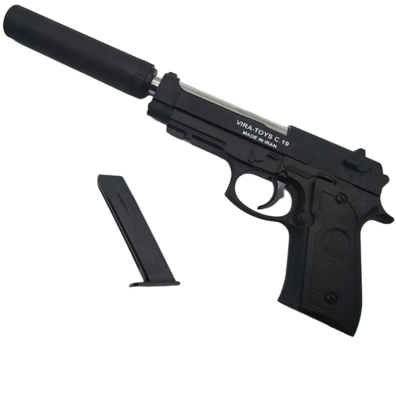 تفنگ بازی ناب سل مدل کلت خشاب خور C19 کد AIRSOFT GUN C19 مناسب برای نوجوانان