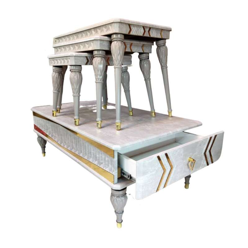 میز پذیرایی گالری چوب آشنایی مدل BTN-652 مجموعه 4 عددی