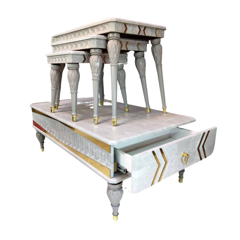 میز پذیرایی گالری چوب آشنایی مدل BTN-652 مجموعه 4 عددی