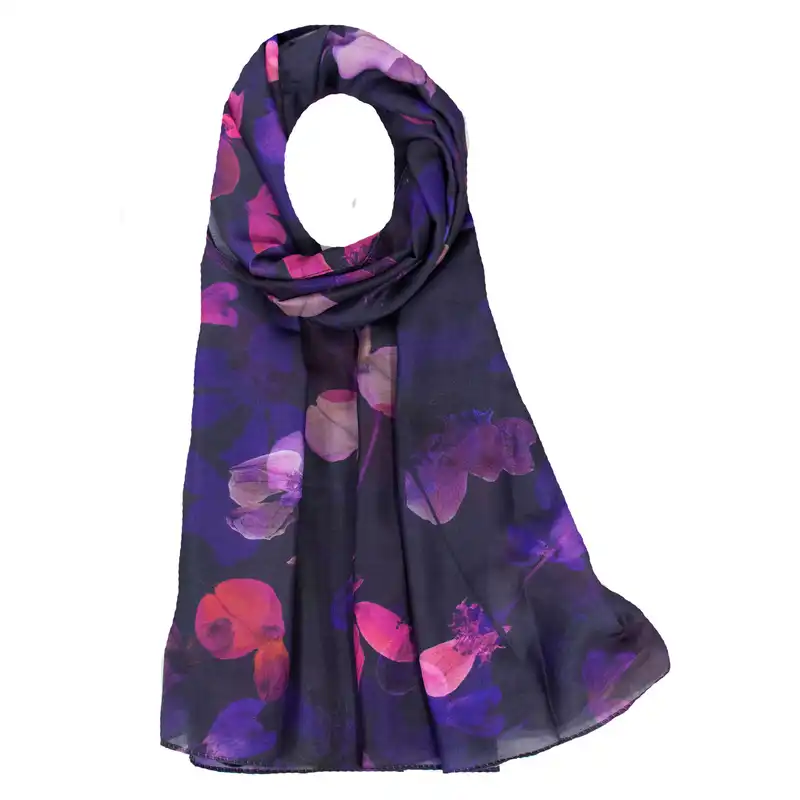 شال زنانه مدل نخی خنک تابستانی با طرح گل کد 2274-ana