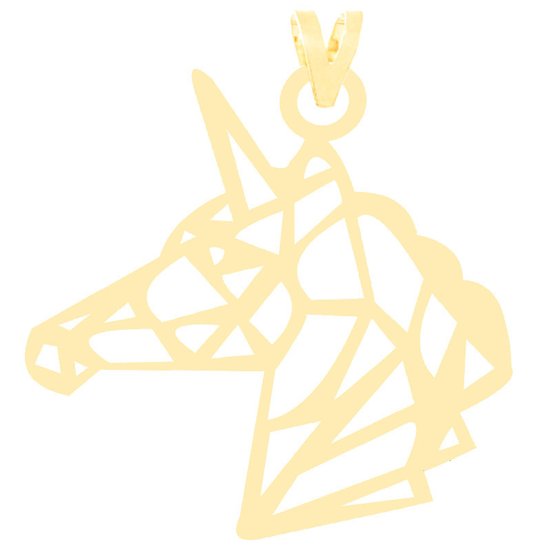 آویز گردنبند طلا 18 عیار زنانه الن نار طرح اسب مدل N3329