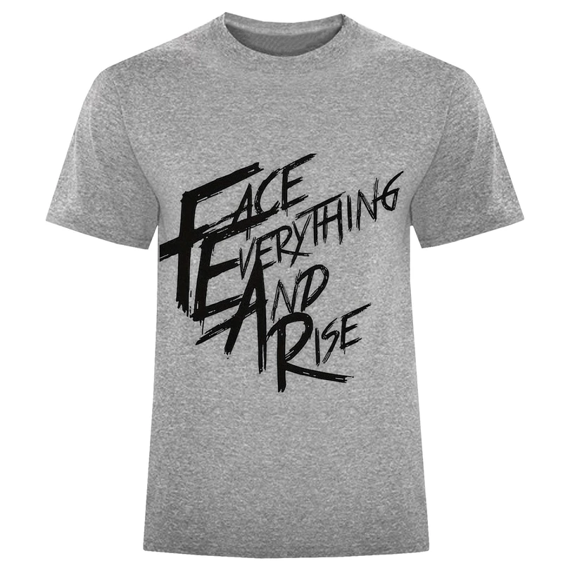 تیشرت آستین کوتاه مردانه مدل Face and Rice F787