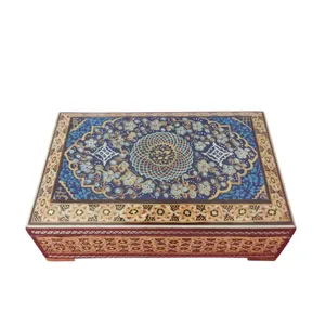 جعبه جواهرات خاتم کاری طرح تذهیب کد 04