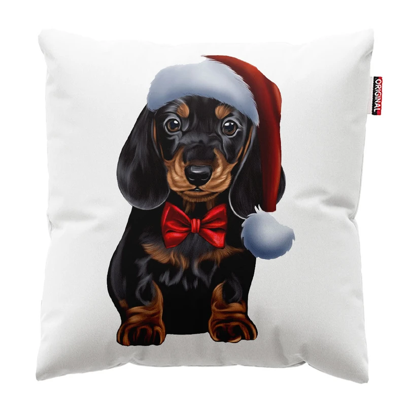 کوسن پاد آفرین طرح سگ بامزه کد 2458 سایز 30*30 سانتی متر