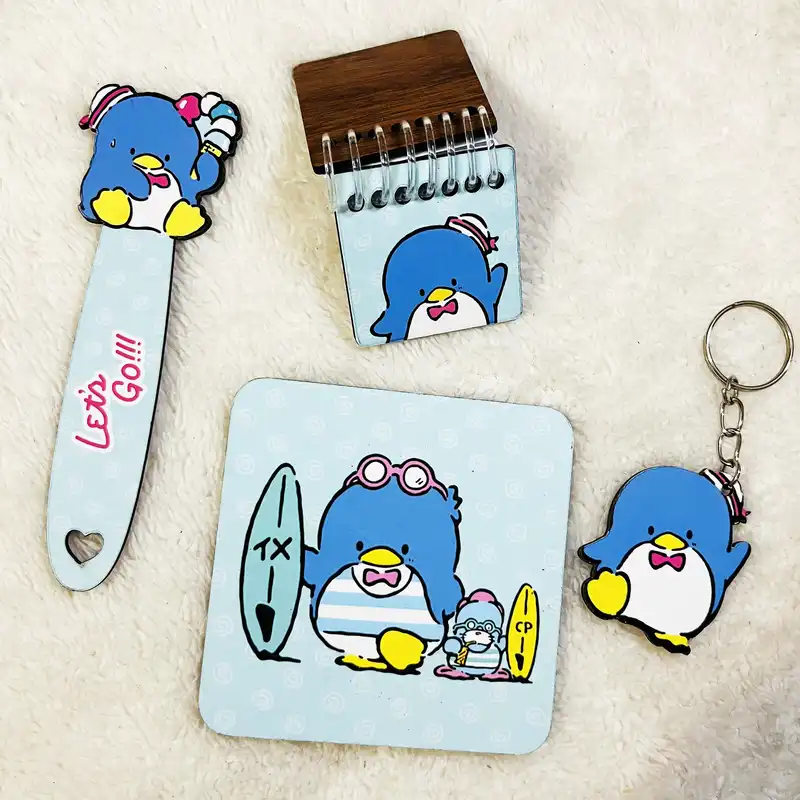 بسته لوازم تحریر مدل جوجه فانتزی کد g0lsa01 مجموعه 4 عددی