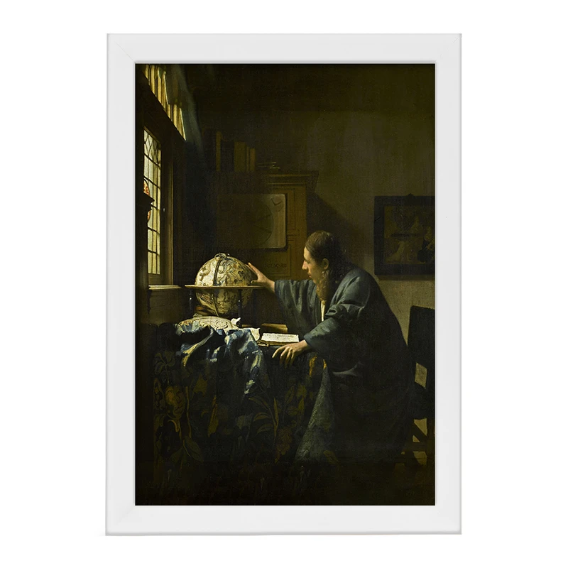 تابلو خندالو مدل نقاشی ستاره شناس اثر یوهانس فرمیر کد F12428