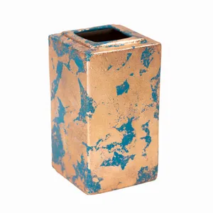 گلدان دکوری مدرن مدل ورق مس