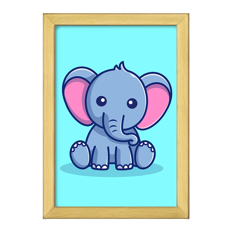 تابلو خندالو طرح حیوانات بامزه فیل کد 29634