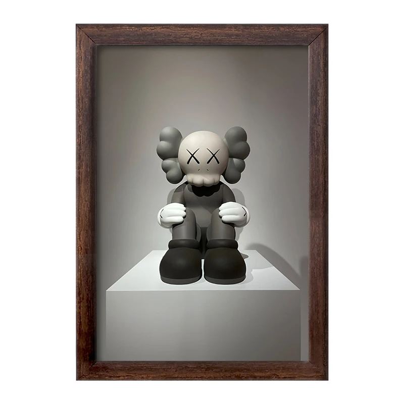 تابلو خندالو طرح عروسک کاز (kaws) کد F3999