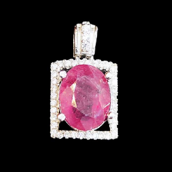 آویز گردنبند نقره زنانه مدل سنگ یاقوت آفریقایی کد 85 آویز گردنبند نقره زنانه مدل سنگ یاقوت آفریقایی کد 85