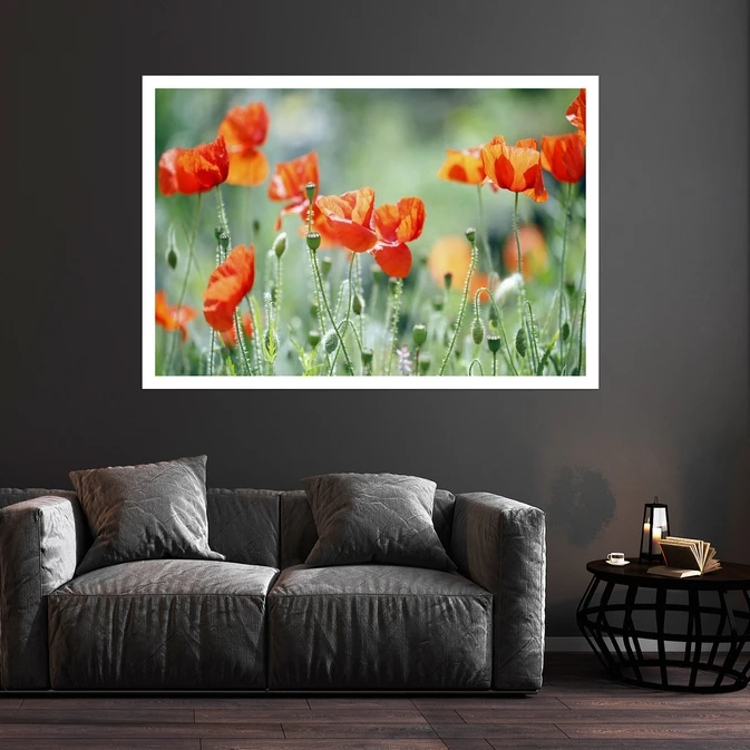 تابلو بکلیت طرح طبیعت و گل مدل قاب شاسی W-s8672