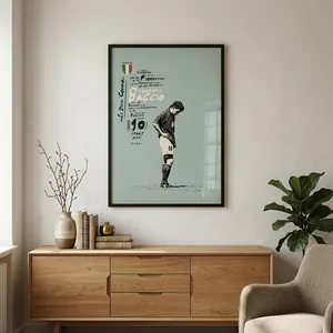 تابلو مدل دیواری طرح روبرتو باجو | Roberto Baggio کد FD427