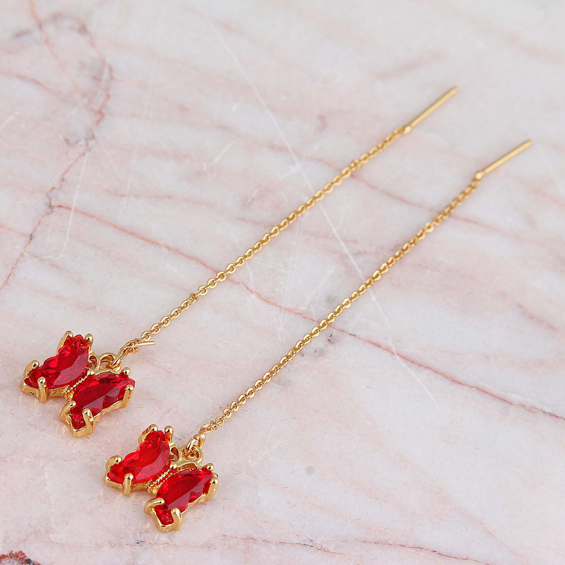 گوشواره زنانه بازرگانی میلادی مدل پروانه کد GZN_304 گوشواره زنانه بازرگانی میلادی مدل پروانه کد GZN_304