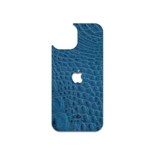 MAHOOT Blue-Crocodile-Leather Cover Sticker for Apple iPhone 15