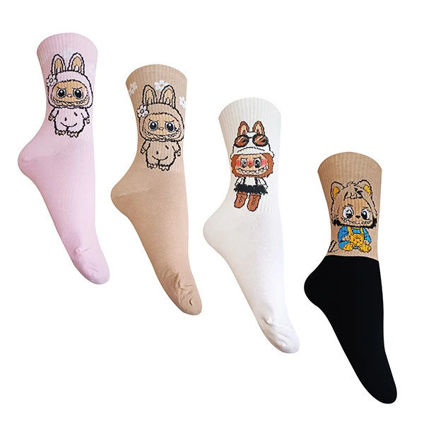 جوراب ساق بلند زنانه تن پوش هنگامه مدل کش اسپرت لبوبو بسته 4 عددی