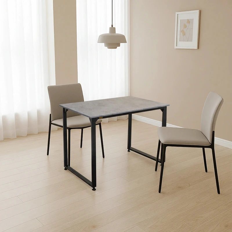 میز ناهارخوری چهار نفره دیزم مدل مونتاژی LNC_asm_90×90_GR