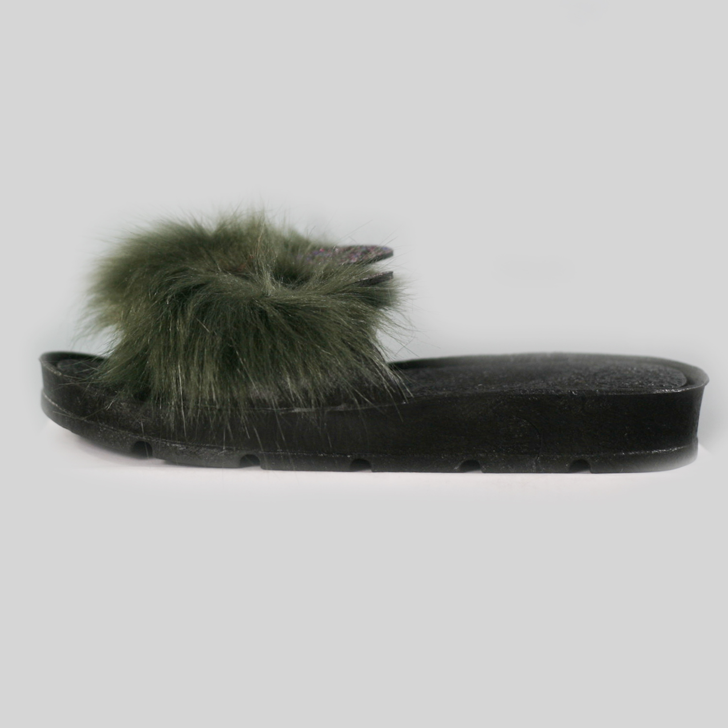 دمپایی زنانه مدل خرگوشی رنگ سبز