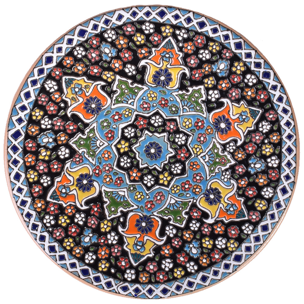 بشقاب میناکاری سفالی مدل R25-1