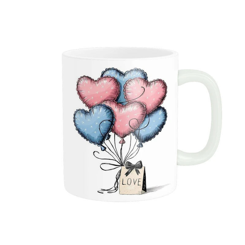 ماگ پاد آفرین مدل عشق و شادی فانتزی رنگی کد 2375