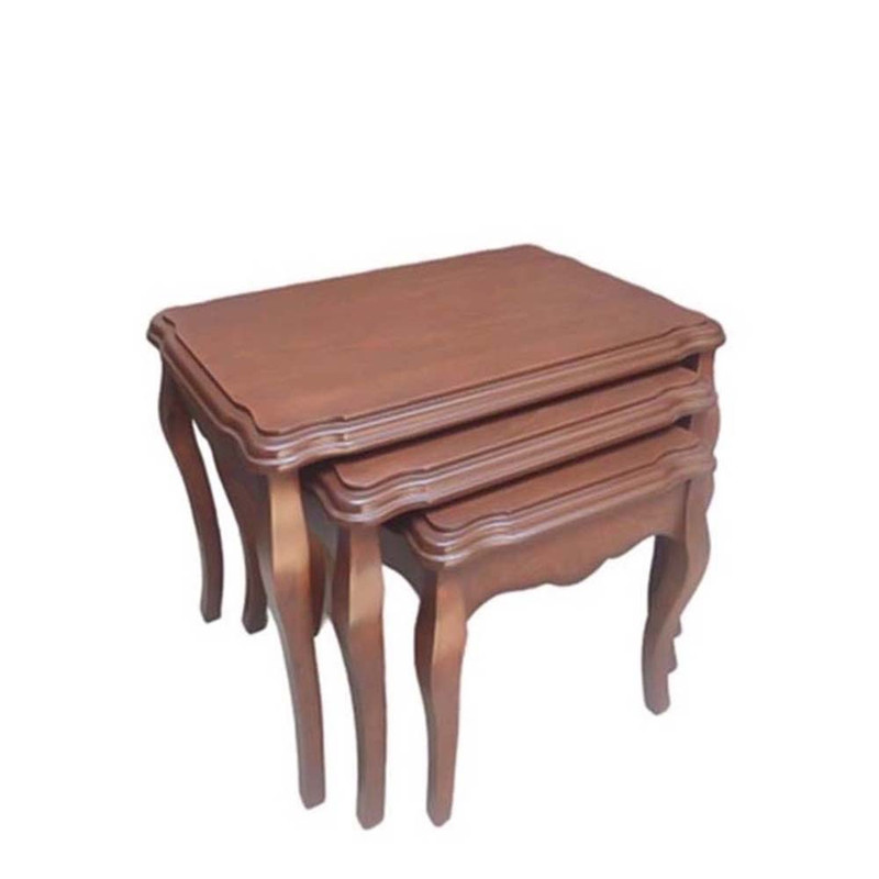 میز عسلی مدل ALM200 راش مجموعه 3 عددی