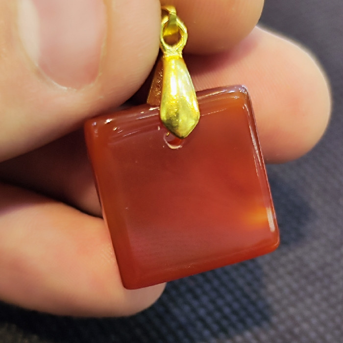 آویز گردنبند مدل سنگ عقیق خراسان کد 330