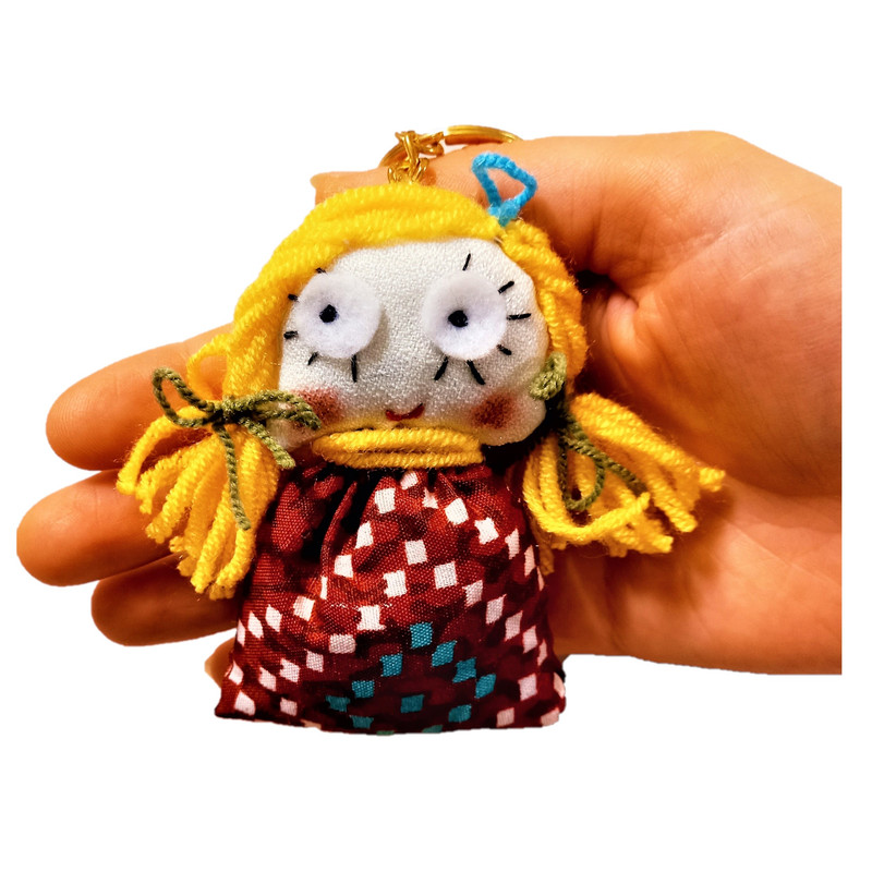 جاکلیدی دخترانه مدل عروسک پارچه ای جاکلیدی دخترانه مدل عروسک پارچه ای