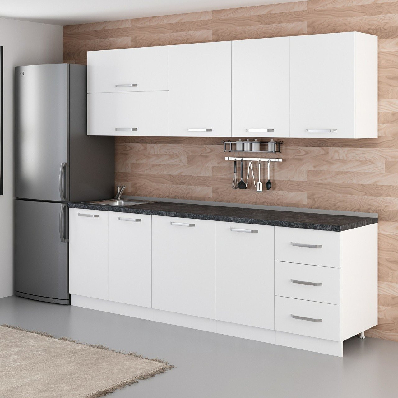 کابینت آشپزخانه مدل B-1 Minar 250 cm مجموعه دو عددی کابینت آشپزخانه مدل B-1 Minar 250 cm مجموعه دو عددی