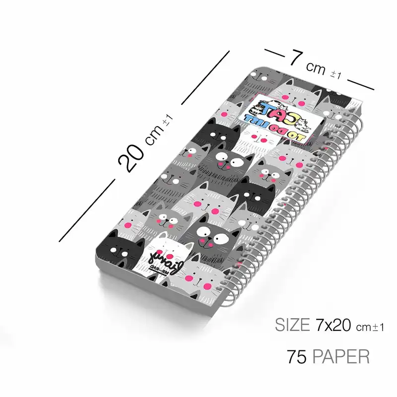 دفترچه یادداشت مستر راد مدل to do list طرح گربه های فانتزی کد fiory 1799