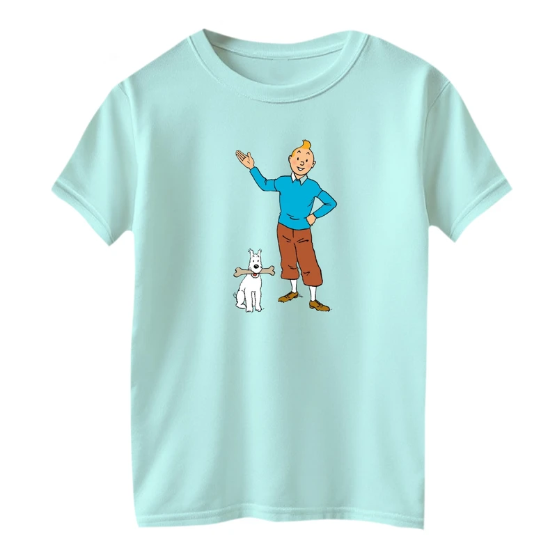 تی شرت آستین کوتاه بچگانه مدل تن تن و میلو کد 2