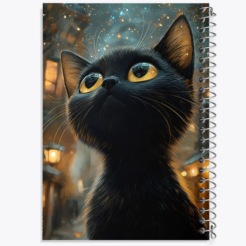 دفتر نقاشی 50 برگ خندالو طرح گربه ی سیاه کد F5984