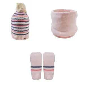 ست کلاه و شال گردن و ساق دست بافتنی اندلس مدل 15065